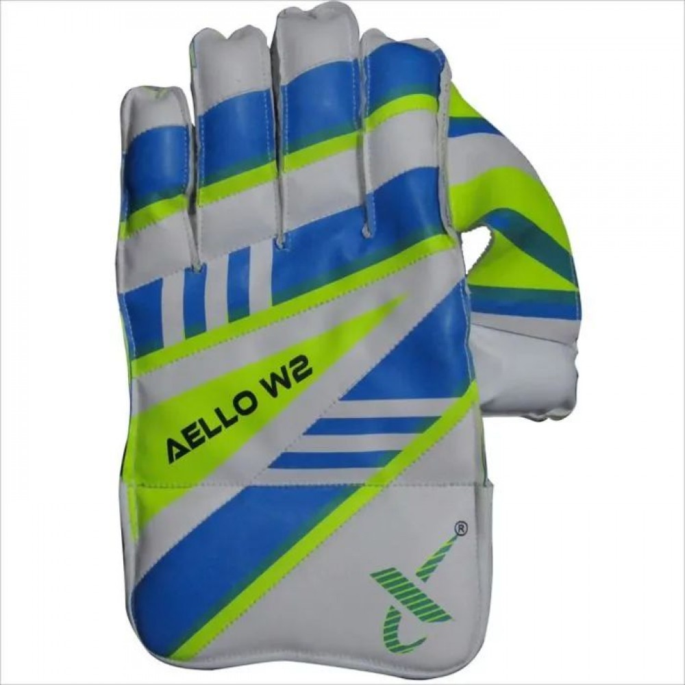 Buy Thrax W2 Aello Cricket Wicket Keeping Gloves Blue Lime Online